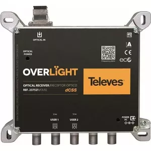 Optiskais atgriezeniskais pārveidotājs Televes OLR2 TWIN 2xDCSS 2xLegacy