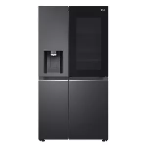 American fridge freezer LG GSXV90MCDE InstaView ThinQ CraftIce™, 635 L, black, freestanding