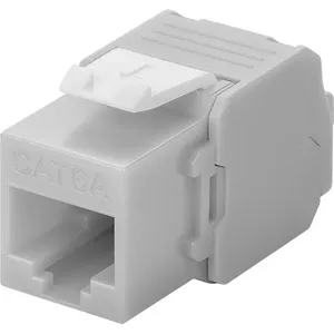 Goobay Keystone Module RJ45 CAT 6A UTP Flat Grey 16.5mm