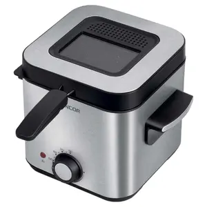Sencor SFR 6200SS Deep Fryer with 1.5 L Capacity 0.6 kg Food Capacity 900 W Power Rotary Control Black and Stainless Steel