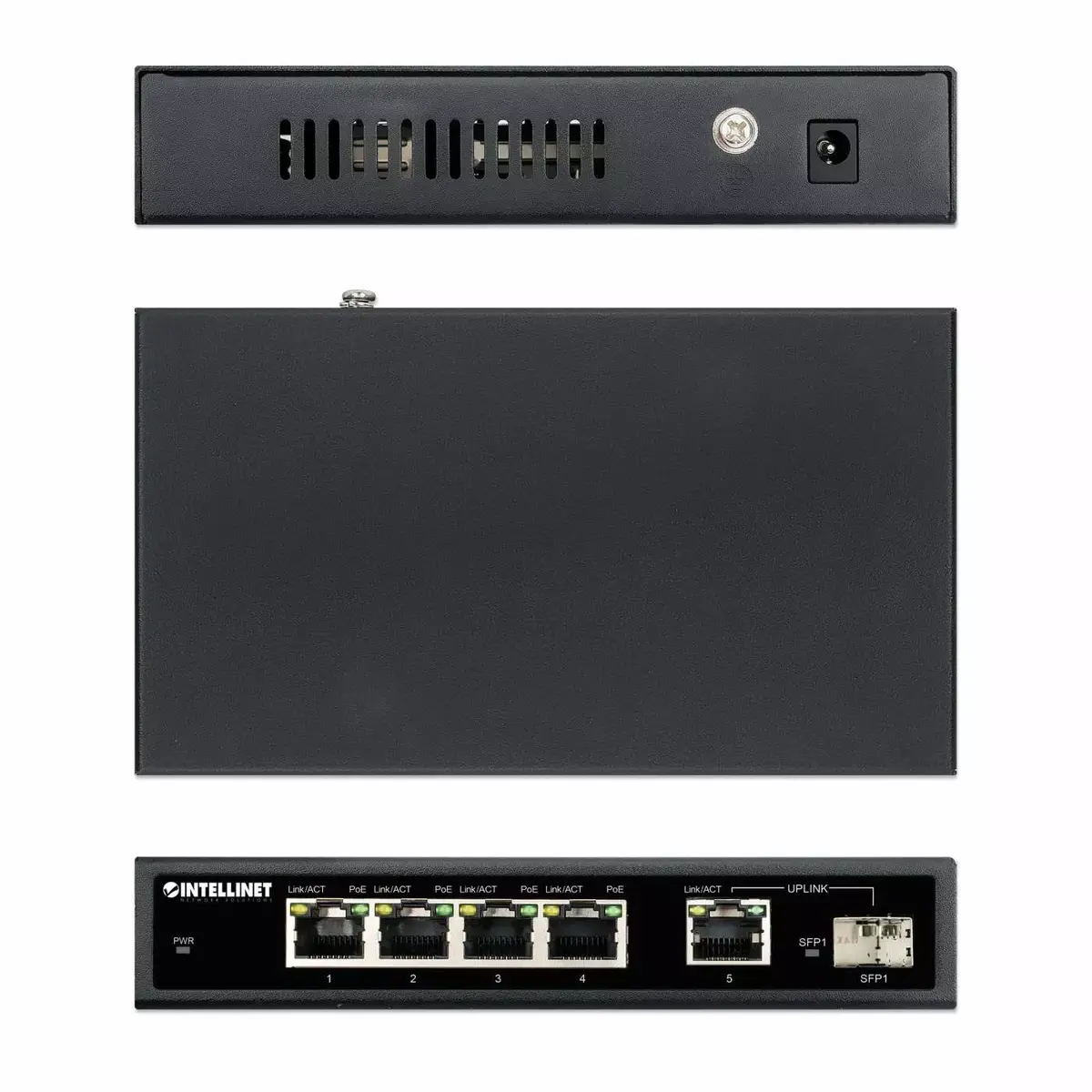 Intellinet 5-Port Gigabit Ethernet PoE+ slēdzis Photo 3