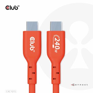 CLUB3D CAC-1573 USB kabelis 2 m USB4 Gen 2x2 USB C Sarkans