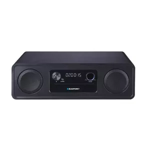 Micro Hi‑Fi system BLAUPUNKT MS20BK — CD/MP3/WMA, Bluetooth 5.0, FM, USB, MicroSD, 2×20W RMS, AUX, RCA, LED display, 100–240V, black