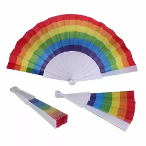 Ручной тканевый веер PRIDE D-231722 с дизайном флага ЛГБТ