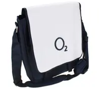 Portatīvā datora soma o2 Model 15.4 — piemērota 15.4" datoriem, zila/balta