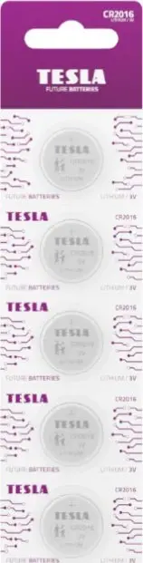 Monētas baterija TESLA CR2016, 5 gab. Photo 2