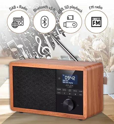 Adler AD 1184 pārnēsājams radio DAB+/FM/AM Photo 14