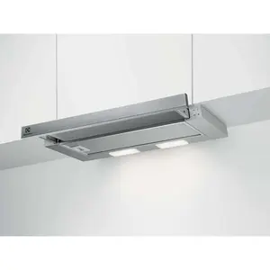 Electrolux LFP226S Semi Built-In Pull-Out Kitchen Hood Grey Stainless Steel 330 m³/h 3 Speeds LED Lighting Energy Class C