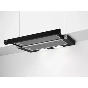 Electrolux izvelkams tvaika nosūcējs, 60 cm, C, melns