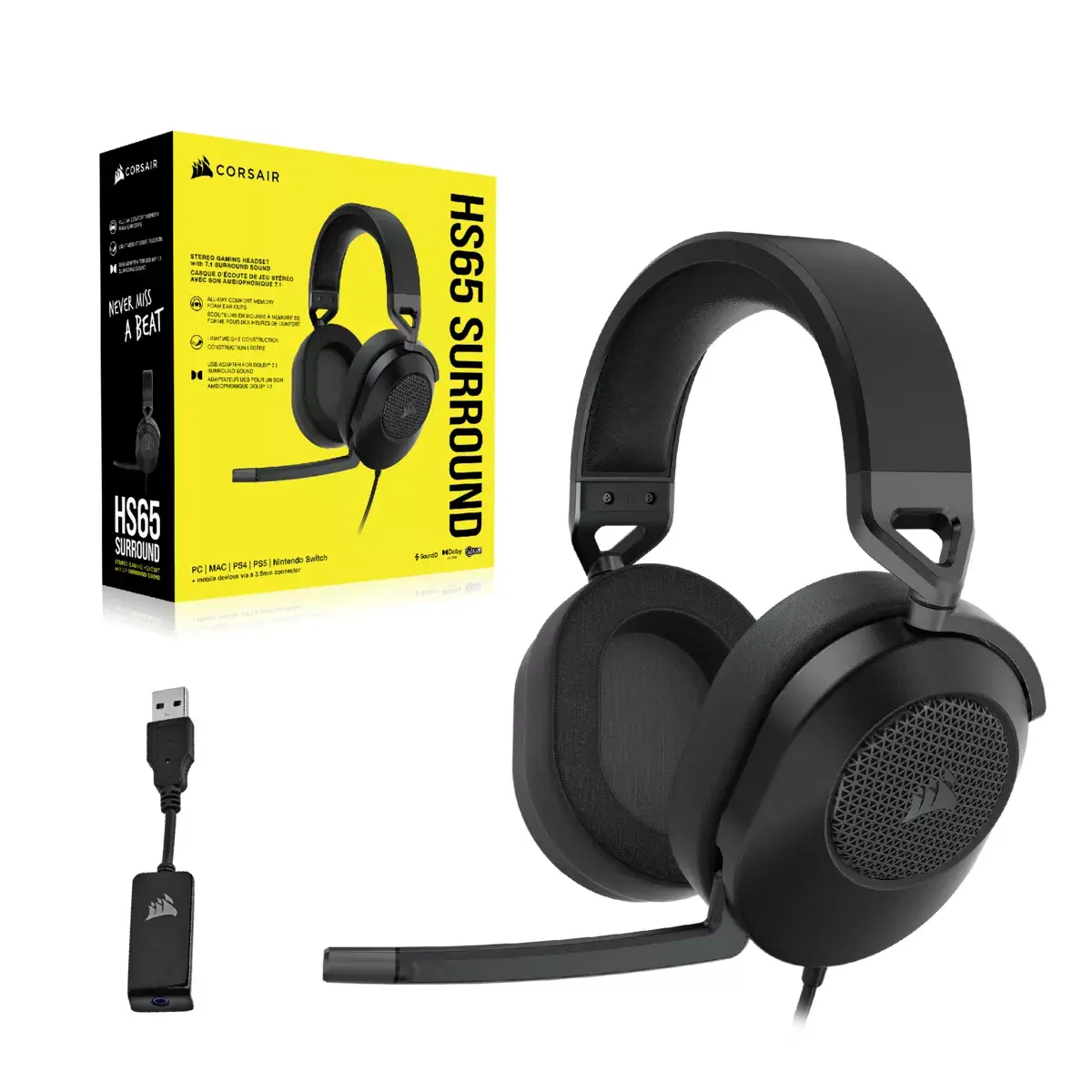 Austiņas CORSAIR HS65 SURROUND Photo 4