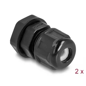 DeLOCK EX Кабельный ввод M12 черный 2 штуки Полиамид