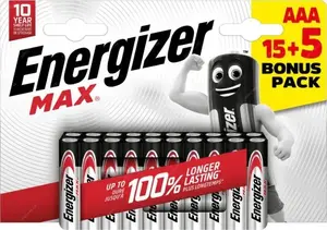 Battery pack Energizer AAA alkaline 1.5V — 20 pieces (E303349400)
