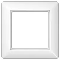Wall socket frame plate JUNG AS 581 BF WW White — thermoplastic, 80.5×80.5 mm