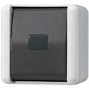 Pogu slēdzis JUNG 833 W — melns/balts, IP44, 250 V AC, 10 A