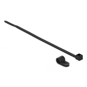 Screw mount cable tie DeLOCK 18864 Nylon Black 200mm 10pcs