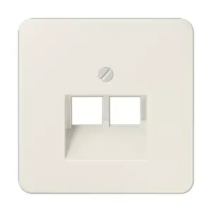 Cover plate for two IAE/UAE sockets JUNG 569-2 UA Ivory, thermoplastic