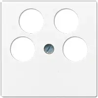 Wall socket outlet Jung A 561-4 SAT2 WW White – thermoplastic, single pack