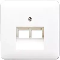Wall Socket RJ-45 JUNG CD 569-2 UA WW White — Thermoplastic