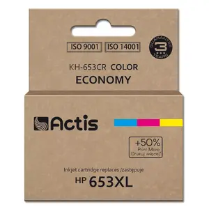 Ink Cartridge ACTIS KH-653CR for HP, High (XL) Yield, Colour set CMY, 18 ml, 300 pages, Inkjet