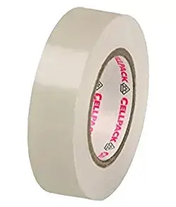 CellPack 145801 Electrical PVC Insulation Tape, White, 25m x 19mm