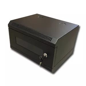 Rack cabinet DATACOM 10" 4U 280mm depth black — compact wall-mount/server rack
