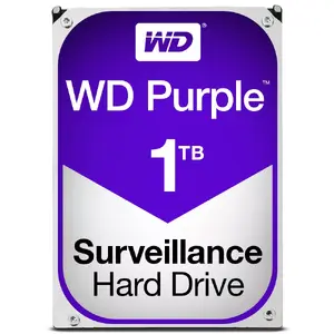 Iekštelpu HDD Western Digital Purple 1 TB 5400 apgr./min 64 MB 3,5" SATA III