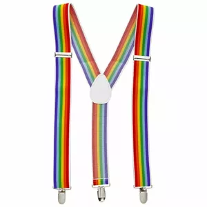 Suspenders PRIDE D-231856 with LGBT flag design – adjustable elastic straps
