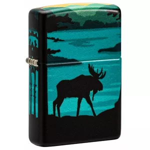 Зажигалка Zippo 49481 Moose Landscape Design — Zippo ветроустойчивая, многоразовая металлическая
