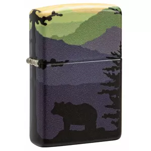 Lighter Zippo 49482 by Zippo — windproof refillable metal lighter with Bear Landscape design