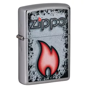 Lighter Zippo 49576 by Zippo — classic refillable metal pocket lighter with flame design