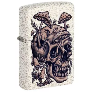 Lighter Zippo 49786 Skullshroom design — refillable windproof metal lighter, classic Zippo mechanism