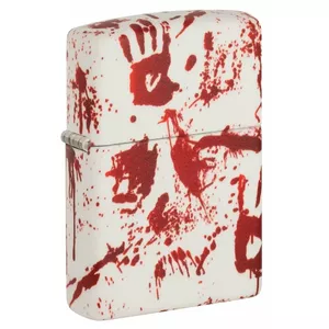 Lighter Zippo 49808 Bloody Hand Design — refillable windproof metal lighter, classic flip-top