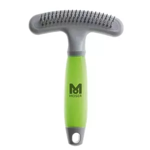 Moser 2999-7135 pet brush/comb Green, Grey Dog