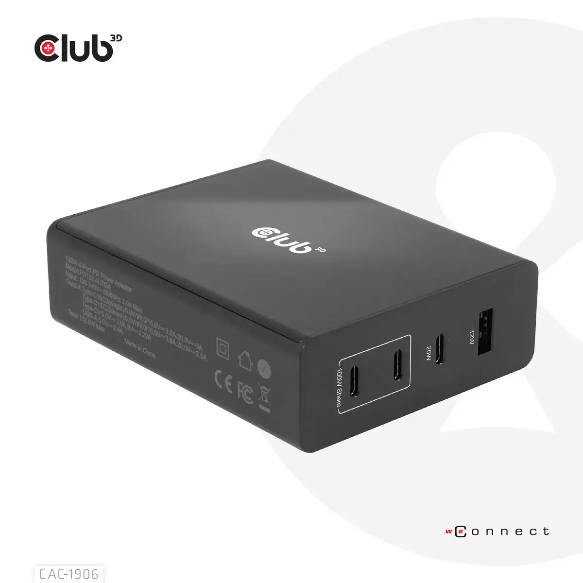 Путешествующее зарядное устройство CLUB3D CAC-1906 Photo 2
