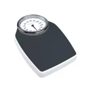 Mechanical personal scale Medisana PSD — mechanical scale, 150 kg max, 500 g accuracy, black/white