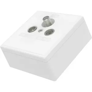 Antenna Socket HAMA Classic Line SKITU 0 dB 10.20 cm — universal coaxial wall socket
