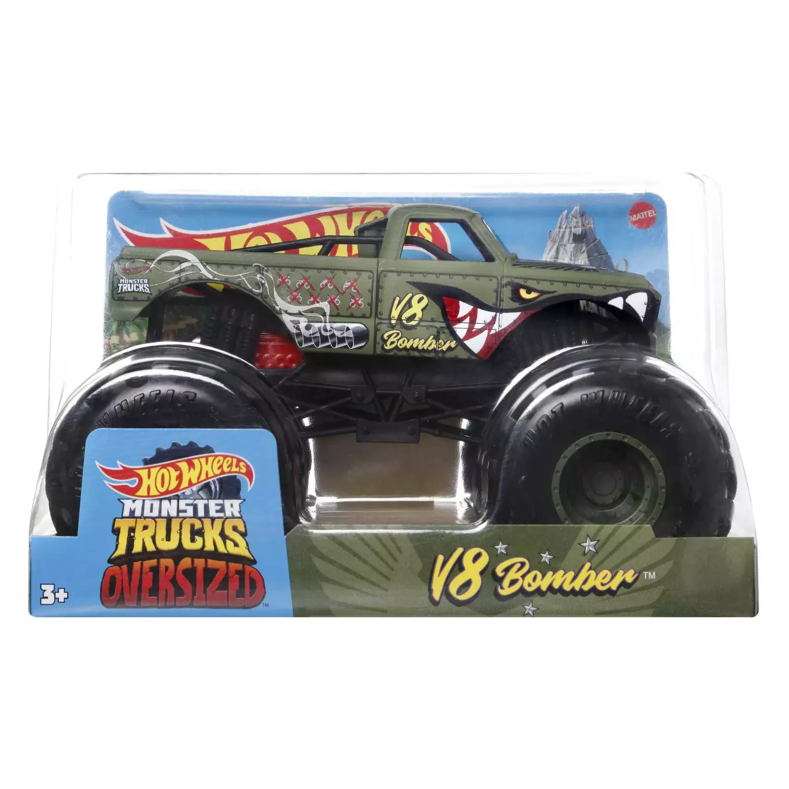 Hot Wheels Monster Trucks 1:24 Scale V8 Bomber Play Vehicle