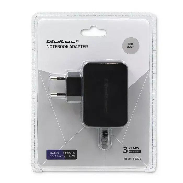 Strāvas adapters QOLTEC 45W 19V 2.37A Photo 2