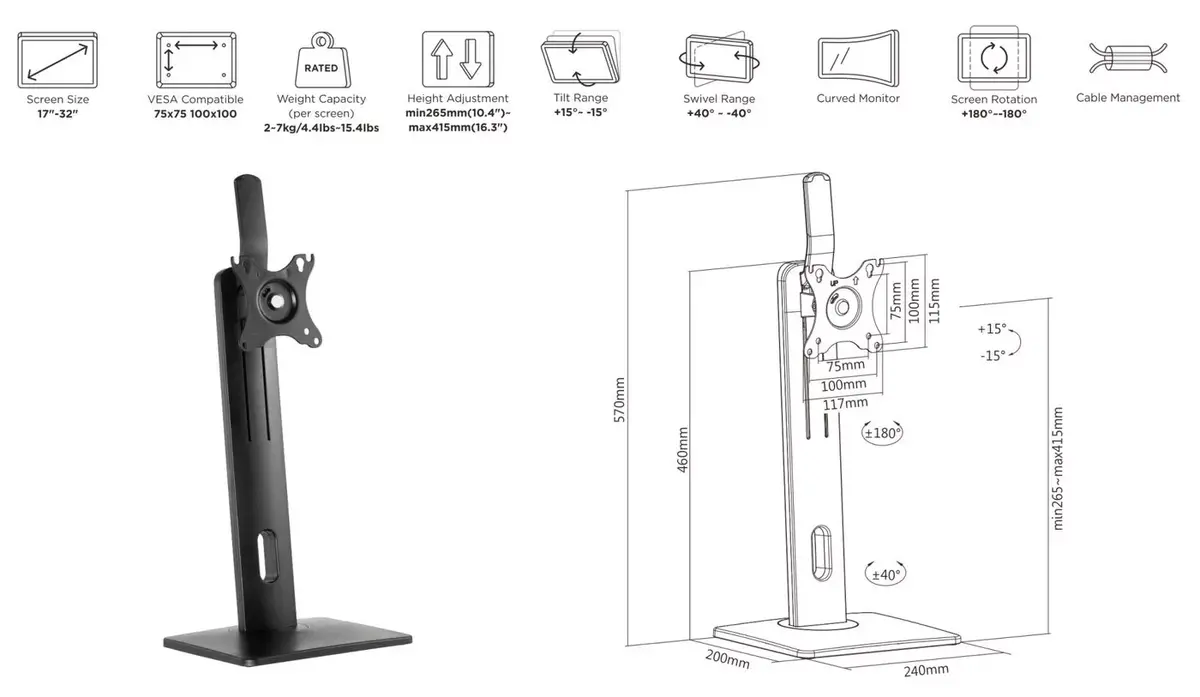 Крепление для монитора eSTUFF GLB226004 Photo 2
