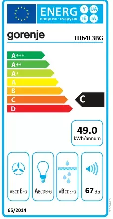Gorenje TH64E3BG built-in hood Photo 2