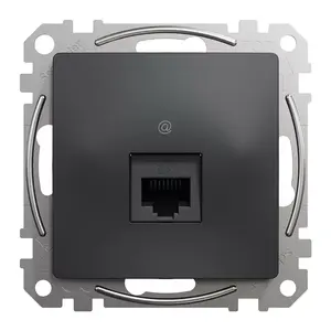 Schneider Electric computer socket SDD114461 anthracite — single RJ45/USB wall outlet