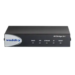 Video converter Legrand Vaddio AV Bridge 2x1, 1920x1080@60fps, Black, 480.8×177.8×43.7 mm