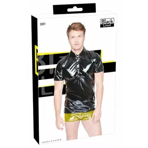 Поло Black Level M 28905181732 чёрное виниловое, узкий силуэт, размер XL