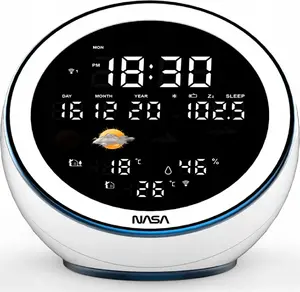 Метеостанция и Bluetooth-колонка Nasa WSP1500 белая — комбинированный домашний погодный дисплей и аудио