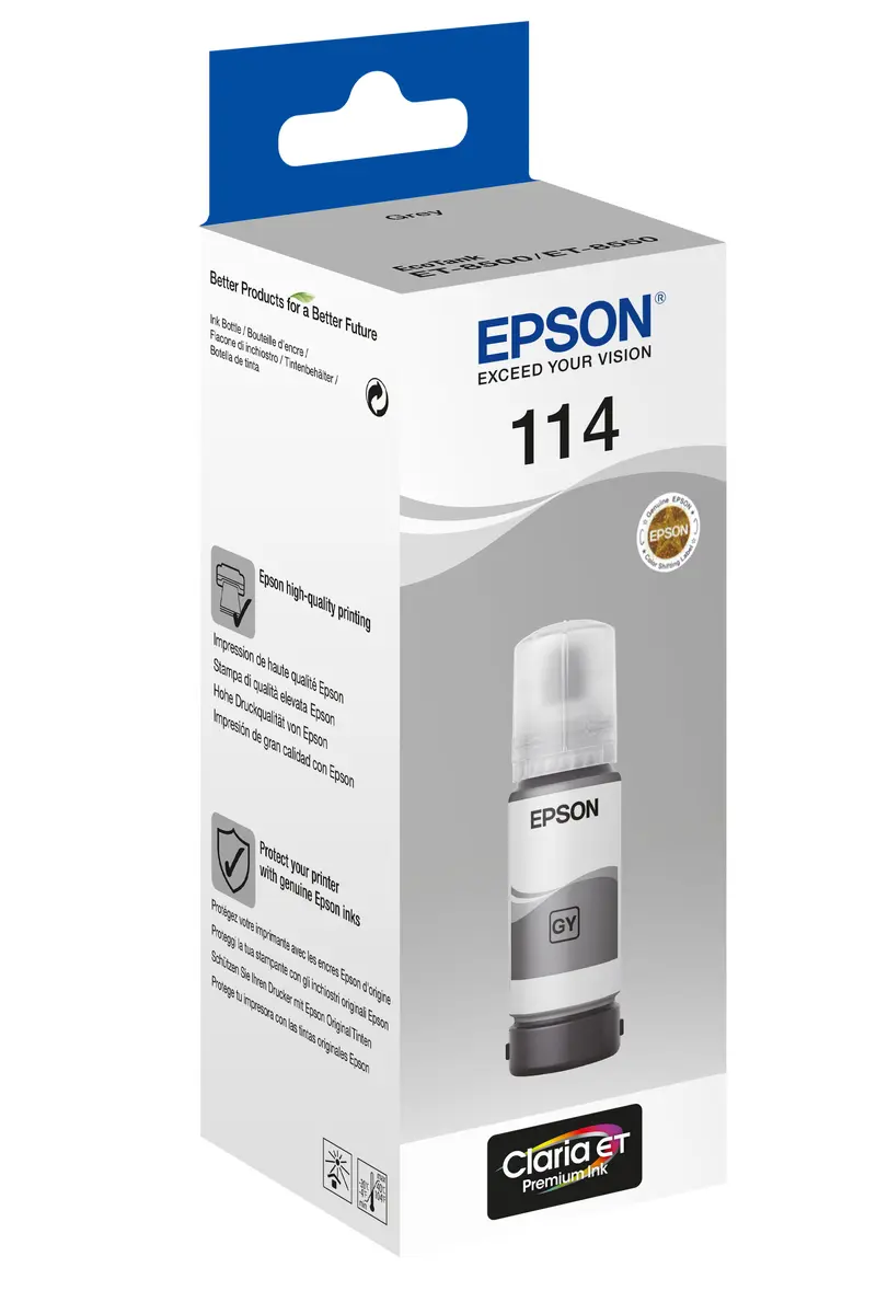 Oriģinālā pelēkā tintes pudele Epson 114