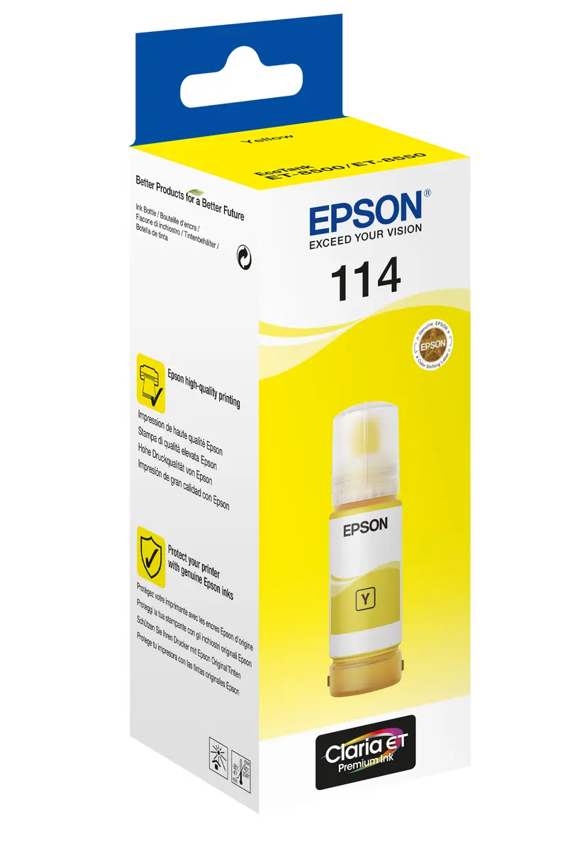 Epson 114 EcoTank oriģinālā dzeltenā tintes
