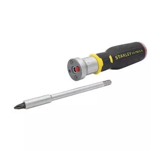 STANLEY FATMAX LED Ratchet with 12 Bits FMHT0-62689, cordless hand ratchet with integrated LED and 12 interchangeable screwdriver bits