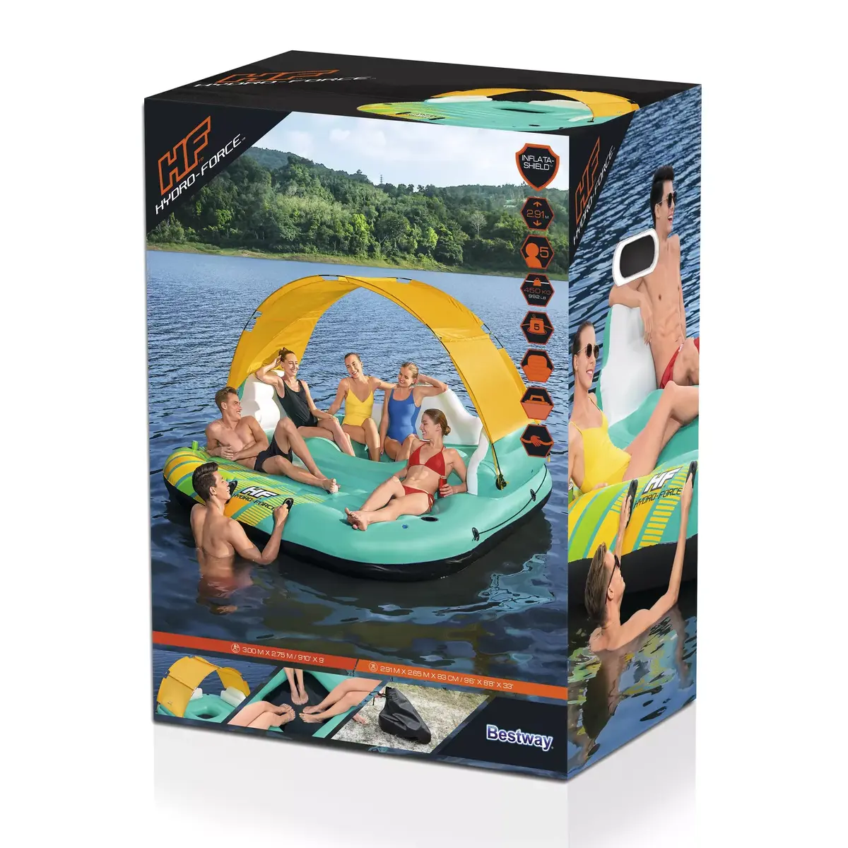 Bestway Hydro-Force Sunny Lounge остров 3,00×2,75 м Photo 45