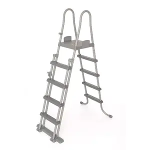 Pool Ladder Bestway model 58332 — metal/plastic, anti-slip steps, height 1320 mm, blue/white