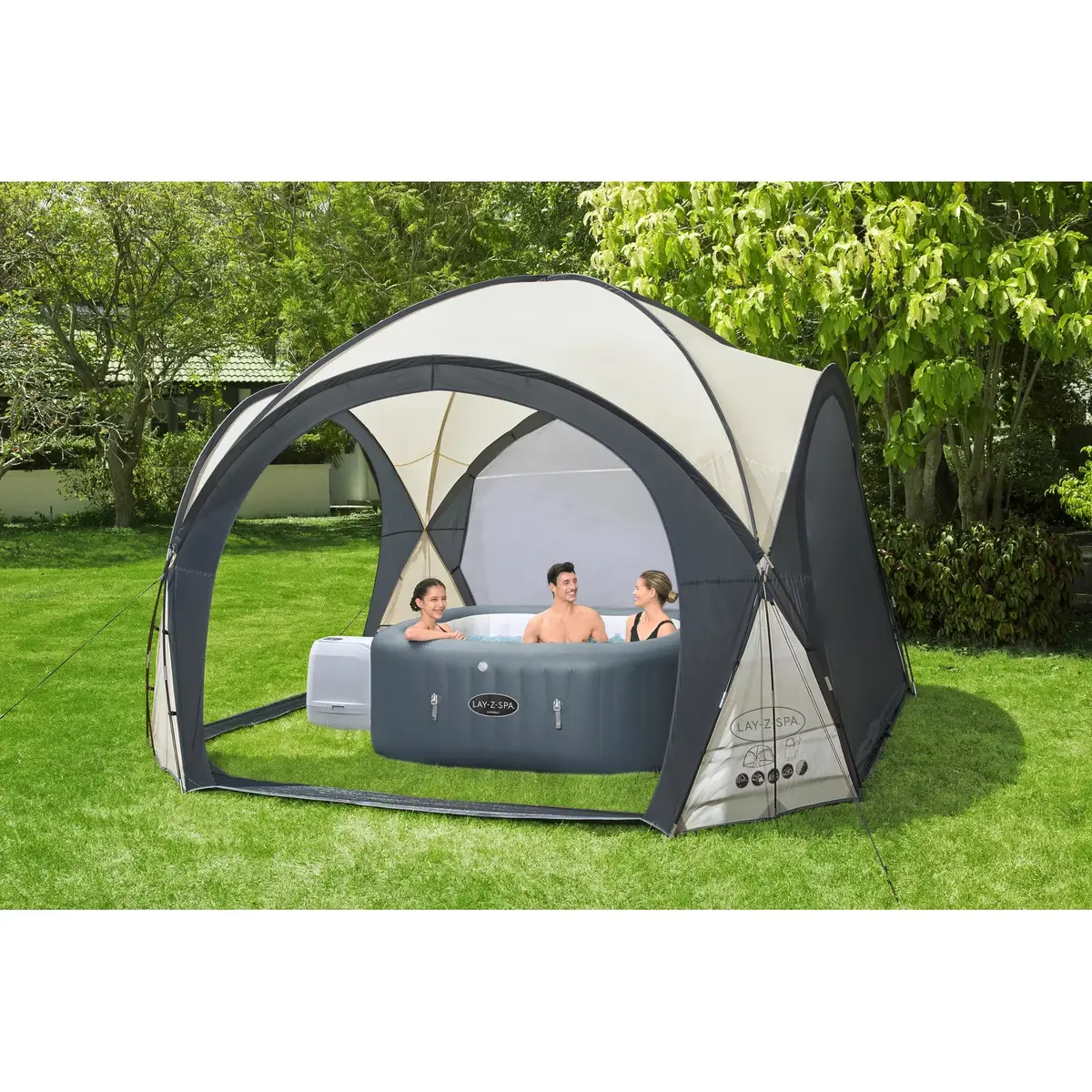Bestway Lay-Z-Spa Dome dārza telts 3,90x3,90x2,55 m Photo 27